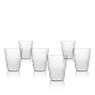 Italesse Twist Tumbler set 6 cc. 370 in clear glass - Buy now on ShopDecor - Discover the best products by ITALESSE design