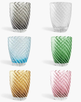 Italesse Vertigo Tumbler Mix set 6 glasses cc. 380 color mix