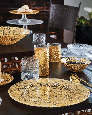Ivv Arabesque glass bowl with gold leaf decoration - Buy now on ShopDecor - Discover the best products by IVV design