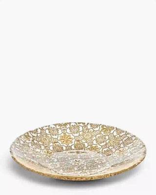 Ivv Arabesque glass centerpiece with gold leaf decoration Gold ø 41 cm - Buy now on ShopDecor - Discover the best products by IVV design