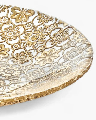 Ivv Arabesque glass centerpiece with gold leaf decoration - Buy now on ShopDecor - Discover the best products by IVV design