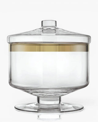 Ivv Avenue Gold glass jar with gold band and lid h 20.5 cm - Buy now on ShopDecor - Discover the best products by IVV design