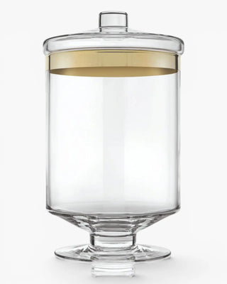 Ivv Avenue Gold glass jar with gold band and lid h 30.5 cm - Buy now on ShopDecor - Discover the best products by IVV design