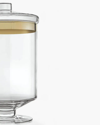 Ivv Avenue Gold glass jar with gold band and lid - Buy now on ShopDecor - Discover the best products by IVV design