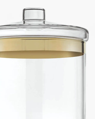 Ivv Avenue Gold glass jar with gold band and lid - Buy now on ShopDecor - Discover the best products by IVV design