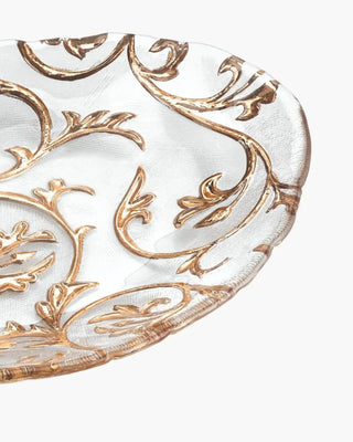Ivv Bisanzio oval glass centerpiece with gold decoration - Buy now on ShopDecor - Discover the best products by IVV design
