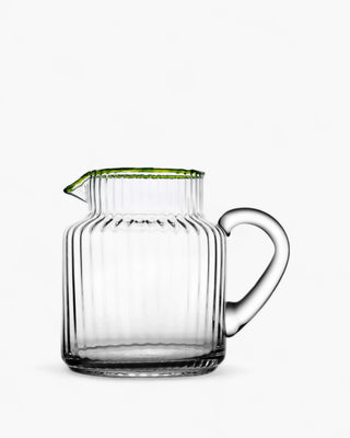 Ivv Dudu da pticher with handle in optic clear glass 1.25 l - 42.27 oz Green - Buy now on ShopDecor - Discover the best products by IVV design