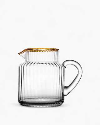 Ivv Dudu da pticher with handle in optic clear glass 1.25 l - 42.27 oz Orange - Buy now on ShopDecor - Discover the best products by IVV design