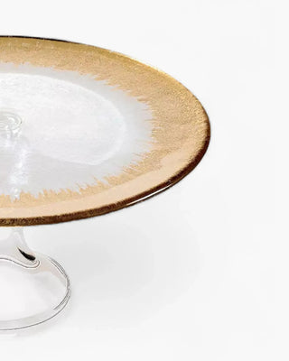 Ivv Orizzonte glass cake stand with gold decoration - Buy now on ShopDecor - Discover the best products by IVV design