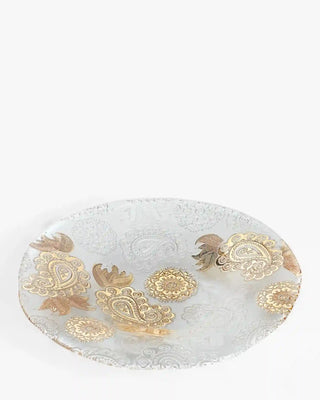 Ivv Pashmina glass centerpiece with gold decoration ø 41 cm - Buy now on ShopDecor - Discover the best products by IVV design