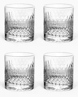 Ivv Shake & Stir set 4 glass tumblers diamond pattern Transparent - Buy now on ShopDecor - Discover the best products by IVV design