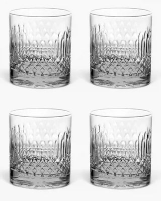 Ivv Shake & Stir set 4 glass tumblers diamond pattern Grey - Buy now on ShopDecor - Discover the best products by IVV design