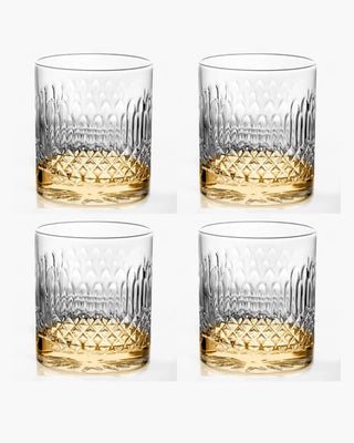 Ivv Shake & Stir set 4 glass tumblers diamond pattern