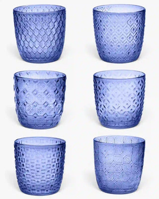 Ivv Sixties set 6 glass tumblers Indigo blue - Buy now on ShopDecor - Discover the best products by IVV design