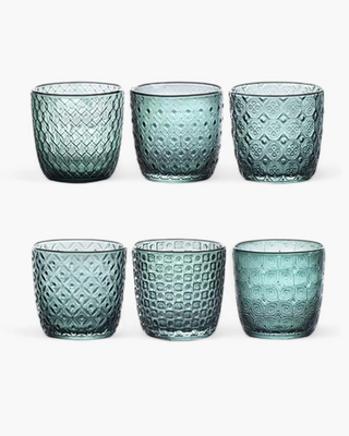 Ivv Sixties set 6 tumblers in glass 310 ml - 10.49 oz Peacock green - Buy now on ShopDecor - Discover the best products by IVV design