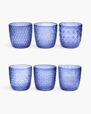 Ivv Sixties set 6 tumblers in glass 310 ml - 10.49 oz Indigo blue - Buy now on ShopDecor - Discover the best products by IVV design