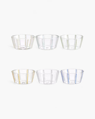 Ivv Soul set 6 glass cups with colored stripes 400 ml - 13.05 oz - Buy now on ShopDecor - Discover the best products by IVV design