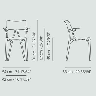 Kartell A.I. metallized chair for indoor use - Buy now on ShopDecor - Discover the best products by KARTELL design