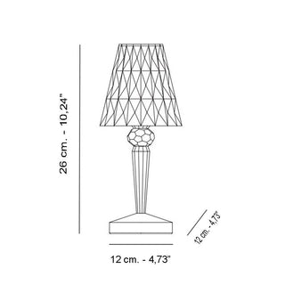 Kartell Battery metallized portable table lamp indoor - Buy now on ShopDecor - Discover the best products by KARTELL design