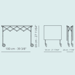 Kartell Battista Mat folding trolley - Buy now on ShopDecor - Discover the best products by KARTELL design