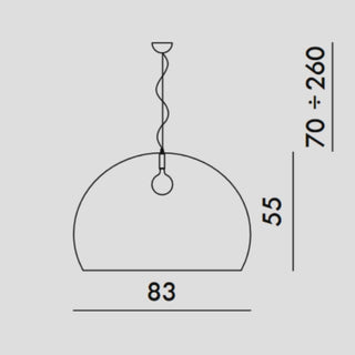 Kartell Big FL/Y matt suspension lamp diam. 83 cm. - Buy now on ShopDecor - Discover the best products by KARTELL design