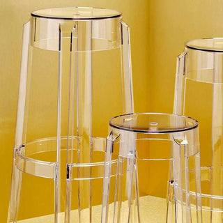 Kartell Charles Ghost stool H. 46 cm. - Buy now on ShopDecor - Discover the best products by KARTELL design