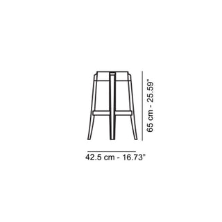 Kartell Charles Ghost stool H. 65 cm. - Buy now on ShopDecor - Discover the best products by KARTELL design