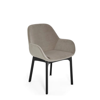 Kartell Clap armchair in Aquaclean fabric with black structure - Buy now on ShopDecor - Discover the best products by KARTELL design