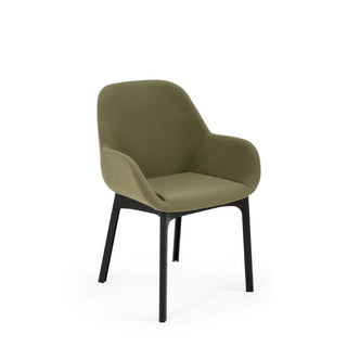 Kartell Clap armchair in Aquaclean fabric with black structure - Buy now on ShopDecor - Discover the best products by KARTELL design