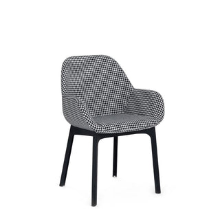 Kartell Clap armchair in houndstooth fabric with black structure - Buy now on ShopDecor - Discover the best products by KARTELL design