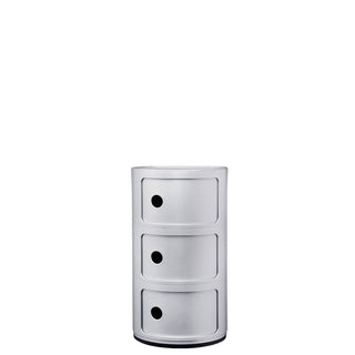 Kartell Componibili container with 3 drawers Kartell Silver SI - Buy now on ShopDecor - Discover the best products by KARTELL design