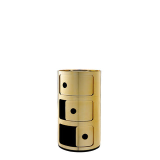 Kartell Componibili metallized container with 3 drawers - Buy now on ShopDecor - Discover the best products by KARTELL design