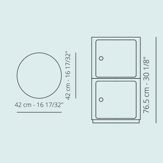 Kartell Componibili Big container with 2 drawers H. 76.5 cm. - Buy now on ShopDecor - Discover the best products by KARTELL design