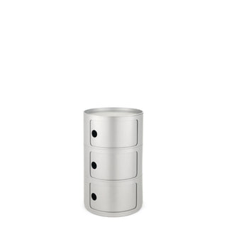 Kartell Componibili Big container with 3 drawers H. 69.5 cm. Kartell Silver SI - Buy now on ShopDecor - Discover the best products by KARTELL design