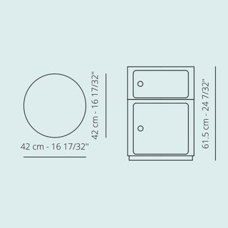 Kartell Componibili Big container with 2 drawers H. 61.5 cm. - Buy now on ShopDecor - Discover the best products by KARTELL design