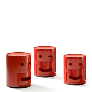 Kartell Componibili Smile 1 - red container with 2 drawers - Buy now on ShopDecor - Discover the best products by KARTELL design