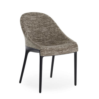 Kartell Eleganza Ela armchair in Melange fabric with black structure Kartell Melange 2 Dove Grey - Buy now on ShopDecor - Discover the best products by KARTELL design