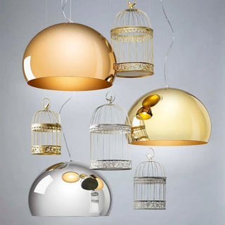 Kartell FL/Y metallized suspension lamp diam. 38 cm. - Buy now on ShopDecor - Discover the best products by KARTELL design