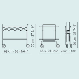 Kartell Gastone folding trolley - Buy now on ShopDecor - Discover the best products by KARTELL design