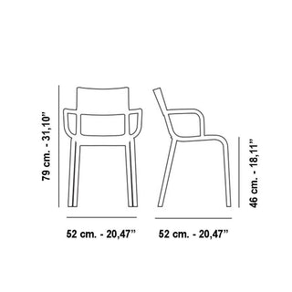 Kartell Generic A armchair in colored polypropylene - Buy now on ShopDecor - Discover the best products by KARTELL design