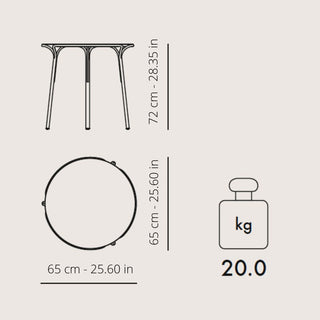 Kartell Hiray round table for outdoor use diam. 65 cm. - Buy now on ShopDecor - Discover the best products by KARTELL design