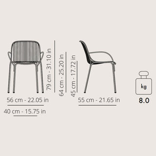 Kartell Hiray small armchair for outdoor use - Buy now on ShopDecor - Discover the best products by KARTELL design