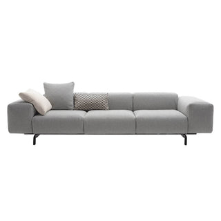 Kartell Largo 3 seater modular sofa pied de poule in black removable fabric - Buy now on ShopDecor - Discover the best products by KARTELL design