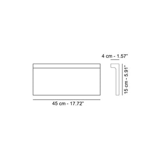 Kartell Shelfish by Laufen metallized shelf 45 cm. - Buy now on ShopDecor - Discover the best products by KARTELL design