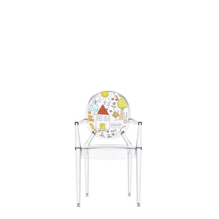 Kartell Lou Lou Ghost Special Edition armchair for children with drawing - Buy now on ShopDecor - Discover the best products by KARTELL design