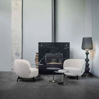 Kartell Lunam armchair in Orsetto fabric with black structure - Buy now on ShopDecor - Discover the best products by KARTELL design