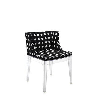 Kartell Mademoiselle white pattern armchair with transparent structure - Buy now on ShopDecor - Discover the best products by KARTELL design