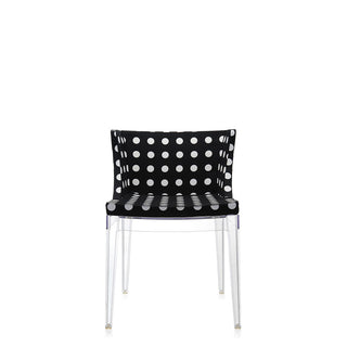 Kartell Mademoiselle white pattern armchair with transparent structure - Buy now on ShopDecor - Discover the best products by KARTELL design