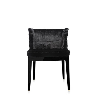 Kartell Mademoiselle Kravitz armchair faux-fur woven fabric with black structure - Buy now on ShopDecor - Discover the best products by KARTELL design