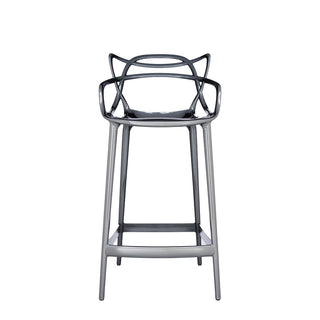 Kartell Masters metallized stool with seat H. 65 cm. Kartell Titane TT - Buy now on ShopDecor - Discover the best products by KARTELL design